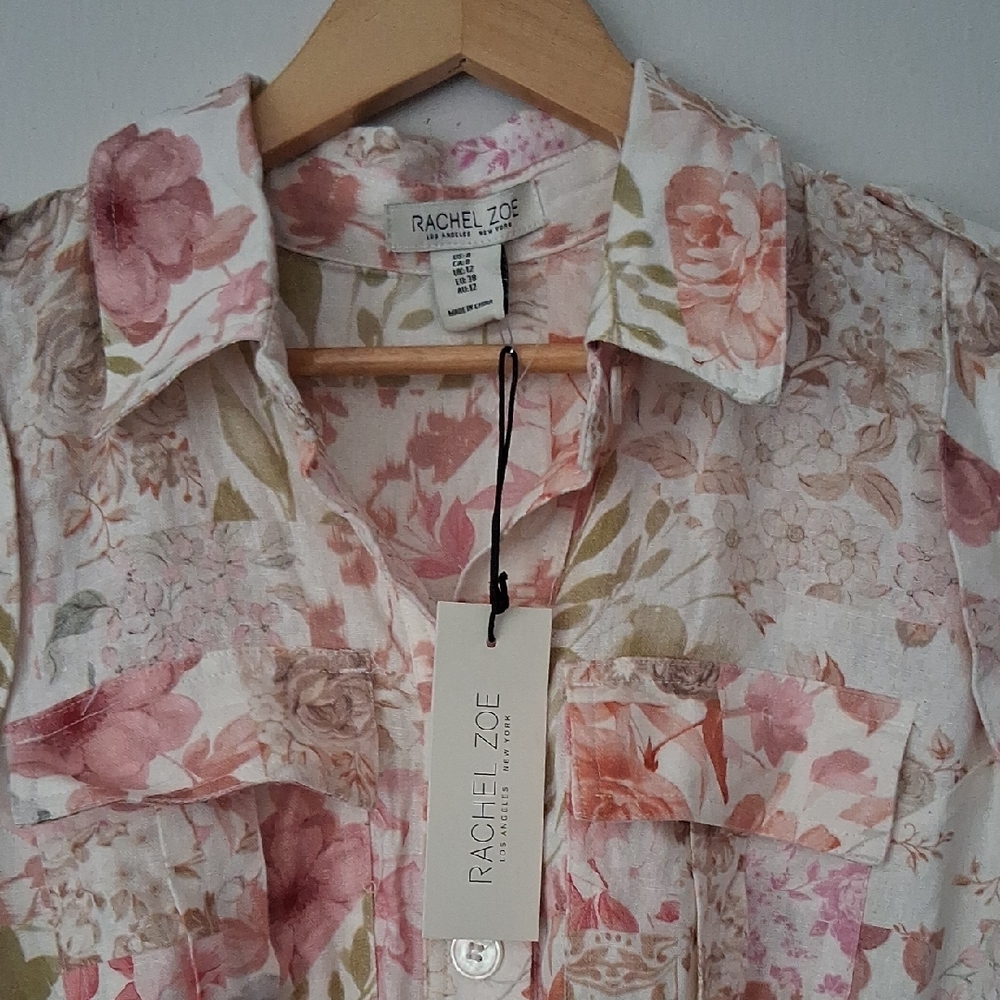 Rachel Zoe Floral Jumpsuit - Pink and Green - Picture 2 of 14